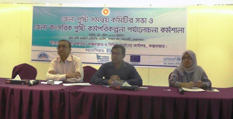 জেলা পুষ্টি সমন্বয় কমিটির সভা ও পর্যালোচনা বিষয়ক কর্মশালা