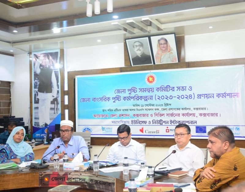 জেলা পুষ্টি সমন্বয় কমিটির সভা ও পুষ্টি কর্মপরিকল্পনা প্রণয়ন বিষয়ক কর্মশালা