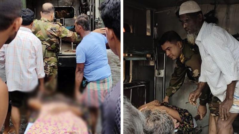 পানিবন্দি গর্ভবতী নারীকে উদ্ধার করলো সেনাবাহিনী