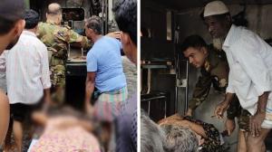 পানিবন্দি গর্ভবতী নারীকে উদ্ধার করলো সেনাবাহিনী